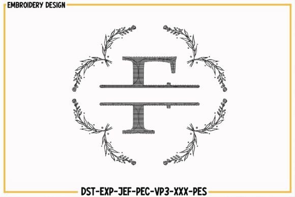 Alphabet Embroidery Font F for Custom Name