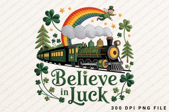 Believe in Luck Embroidery PNG Design Review