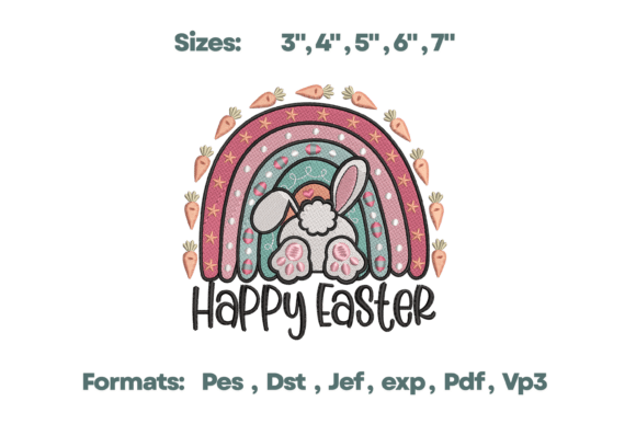 Boho Happy Easter Rainbow Embroidery Review