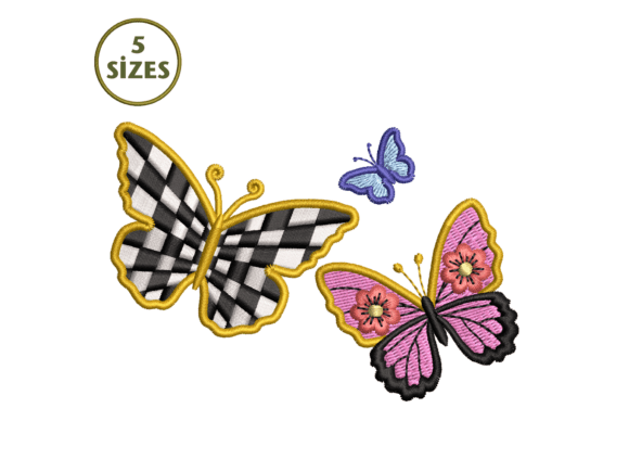 Checkered Floral Butterfly Embroidery Review