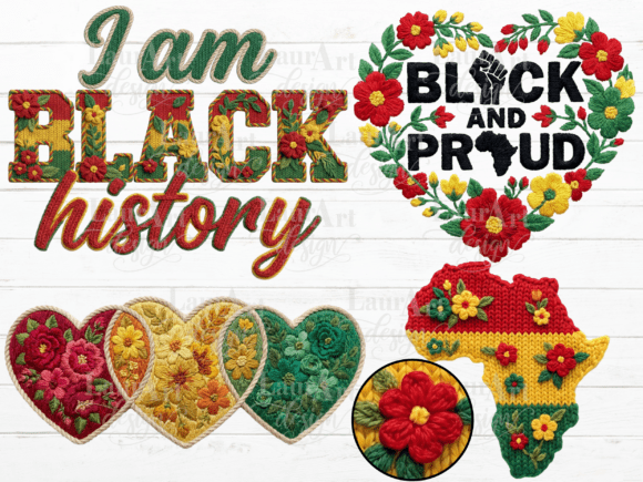 Faux Embroidery Black History Crochet