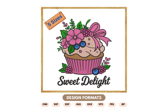 Floral Cupcake Embroidery File: A Seller's Review