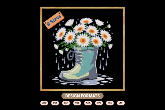 Rain Boot with Daisy Bouquet Embroidery Review