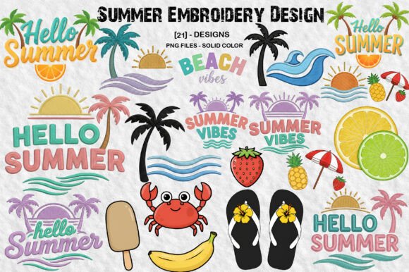 Summer Embroidery Design Png Review for Seasonal Use