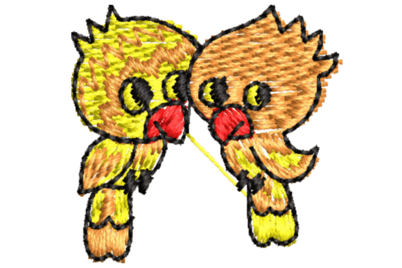Two Birds Embroidery Design: A Sweet Choice for Handmade Gifts
